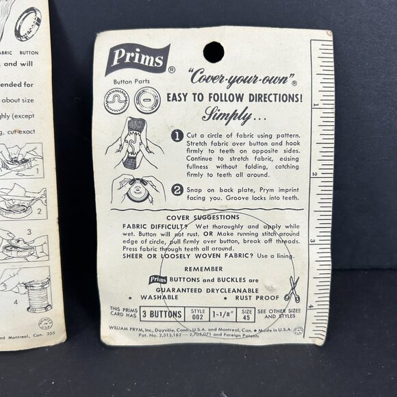 Vintage Prims Halo Insert Buttons and Cover Your Own Buttons Silver Brass - Picture 5 of 8